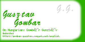 gusztav gombar business card